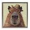 Stupell Industries Capybara with Straw Hat Floating Frame, design by Studio Bautista